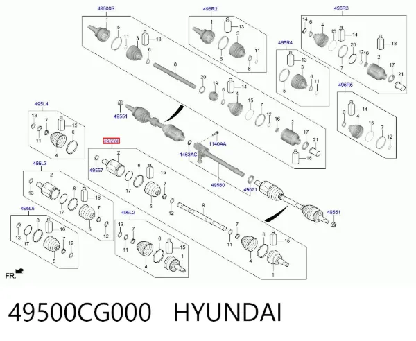  49500CG000 Hyundai/Kia