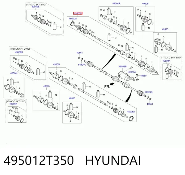  495012T350 Hyundai/Kia
