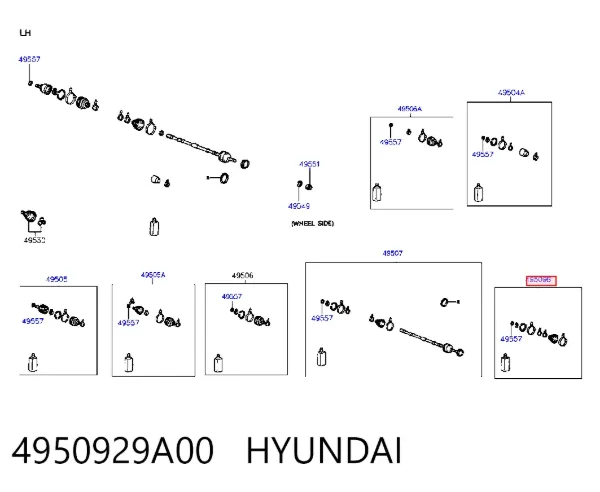Пильник ШРУСа зовнішній 4950929A00 Hyundai/Kia