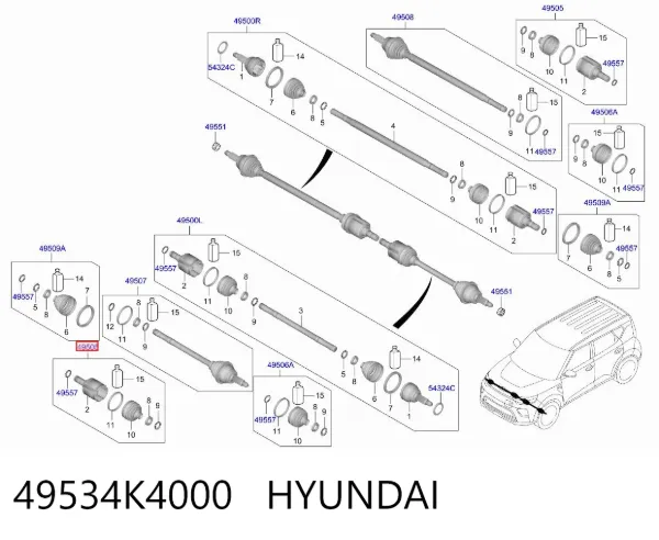  49534K4000 Hyundai/Kia