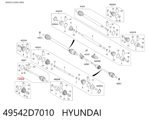  49542D7010 Hyundai/Kia