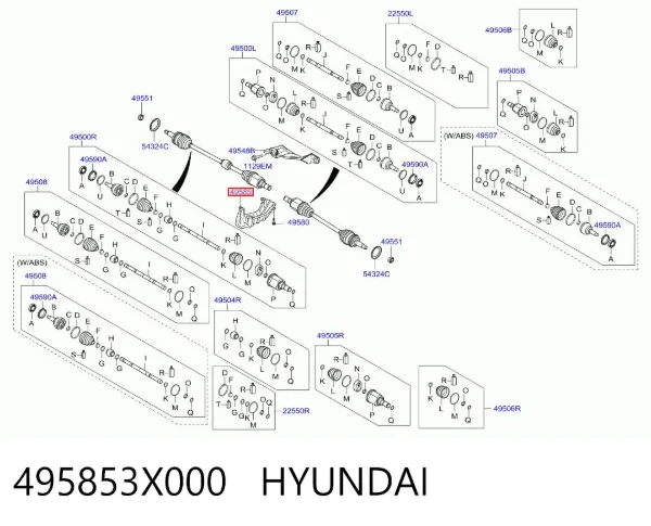  495853X000 Hyundai/Kia