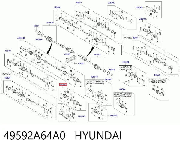  49592A64A0 Hyundai/Kia