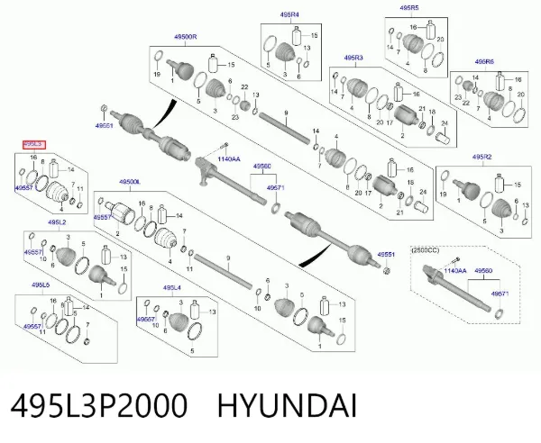  495L3P2000 Hyundai/Kia