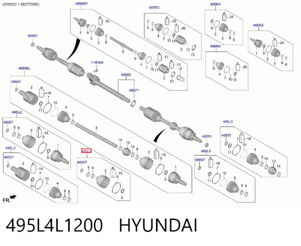  495L4L1200 Hyundai/Kia