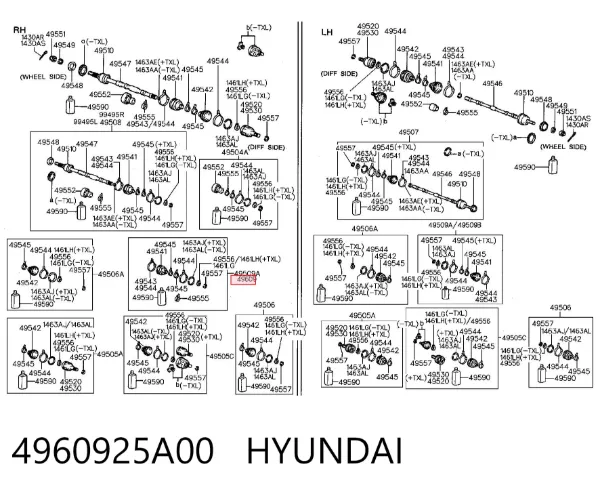 Пильник ШРУСа зовнішній 4960925A00 Hyundai/Kia