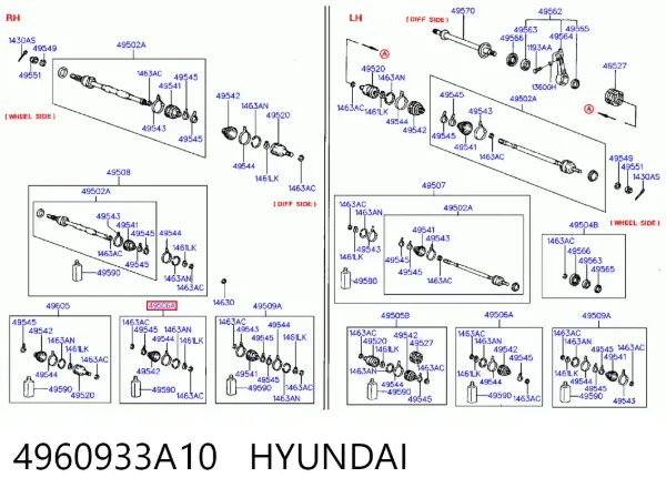 Пильник ШРУСа зовнішній 4960933A10 Hyundai/Kia