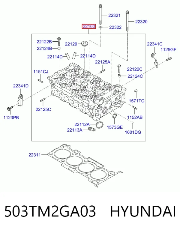 ГБЦ 503TM2GA03 Hyundai/Kia