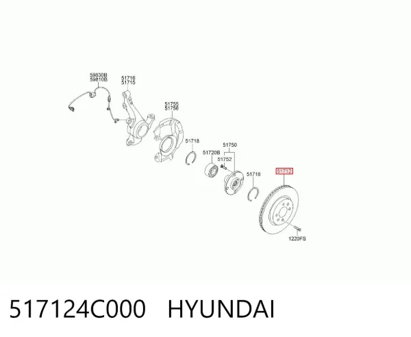 Гальмівні диски передні 517124C000 Hyundai/Kia