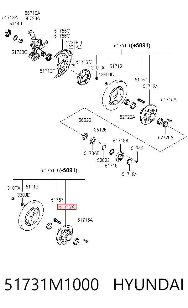 Передня маточина Hyundai Terracan HP