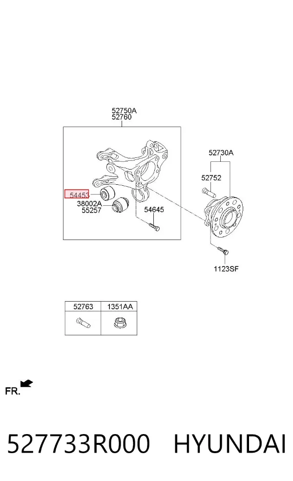 Сайлентблок цапфи задньої 527733R000 Hyundai/Kia