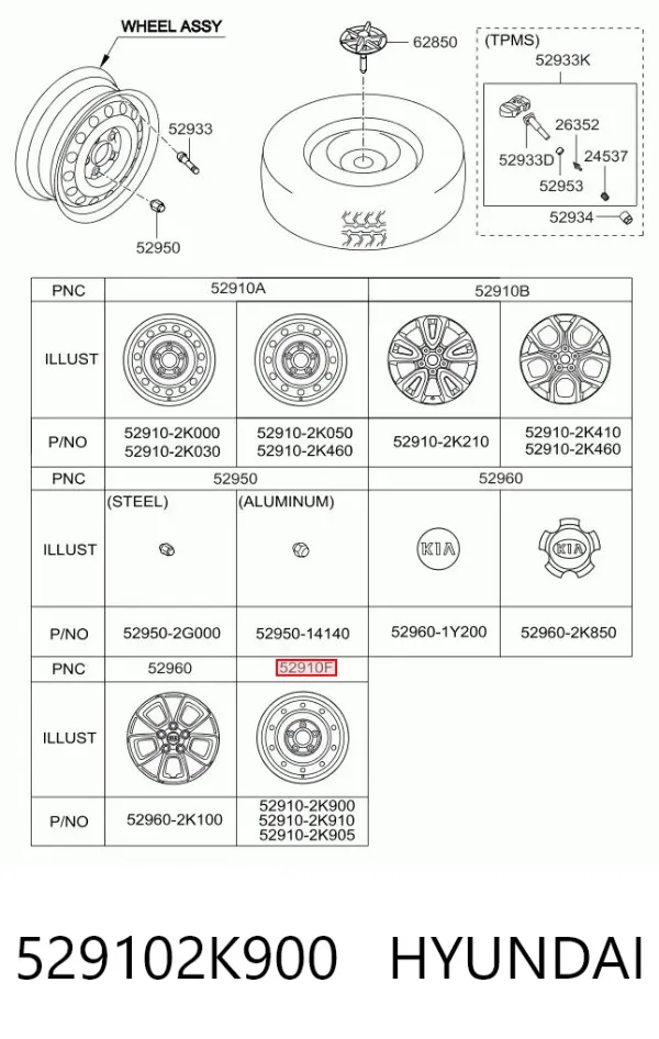  529102K900 Hyundai/Kia