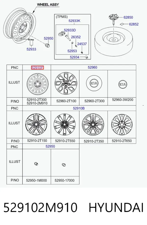  529102M910 Hyundai/Kia