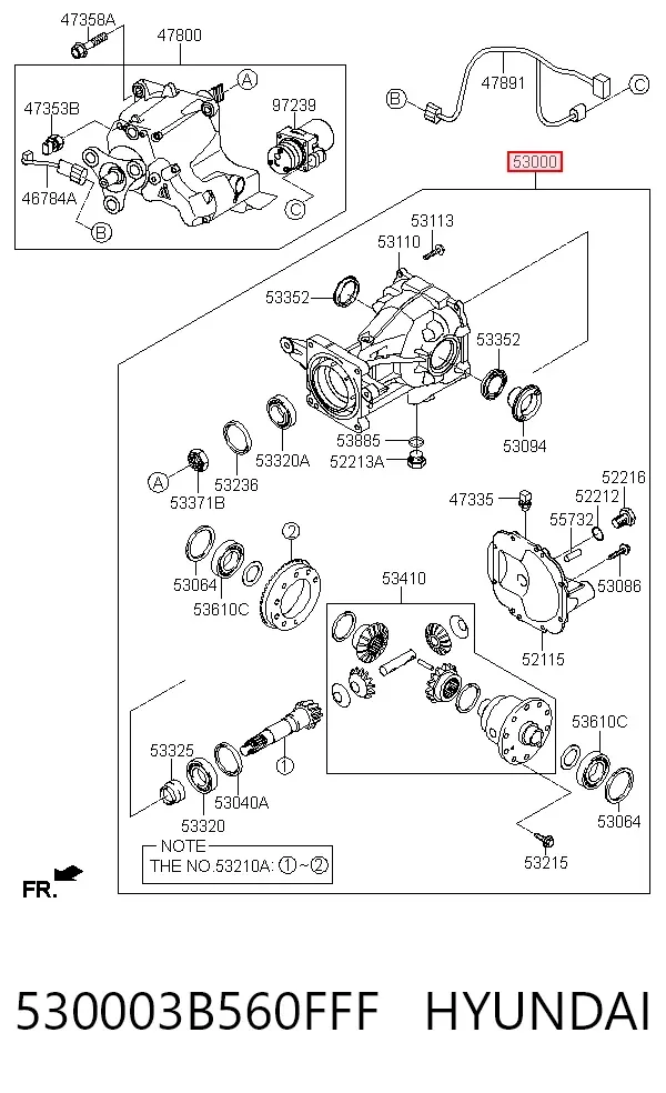 Диференціал задній 530003B560FFF Hyundai/Kia
