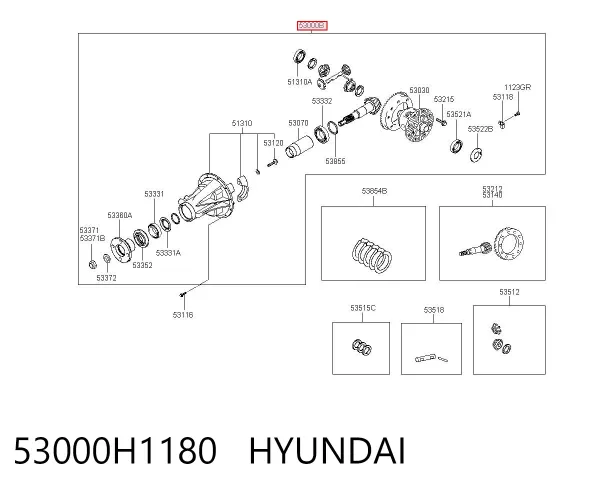 Задній редуктор Hyundai Terracan HP