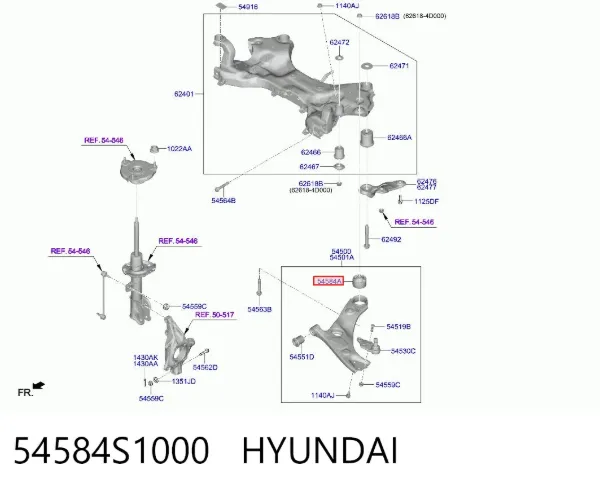 Сайлентблок переднього важеля 54584S1000 Hyundai/Kia