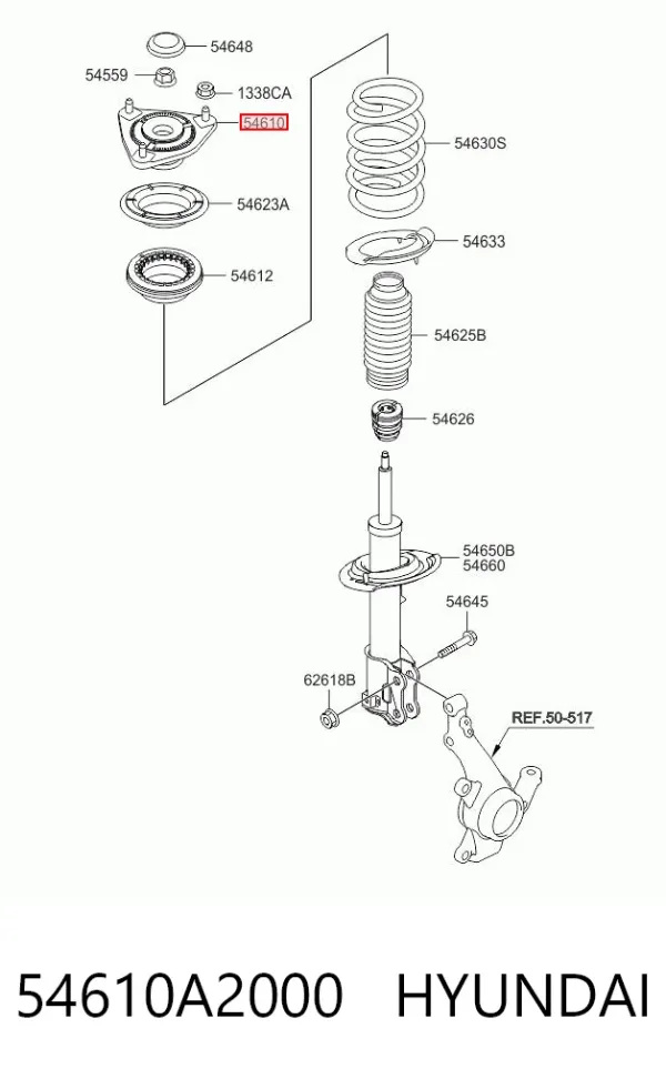 Опора амортизатора переднього 54610A2000 Hyundai/Kia