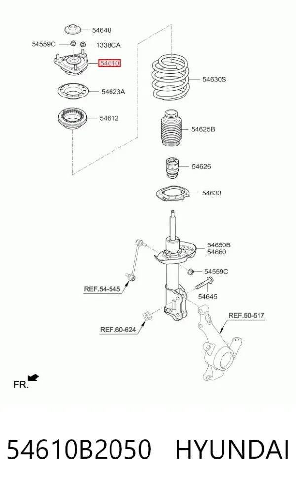 Опора амортизатора переднього 54610B2050 Hyundai/Kia
