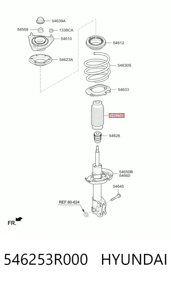 Пильник амортизатора переднього 546253R000 Hyundai/Kia