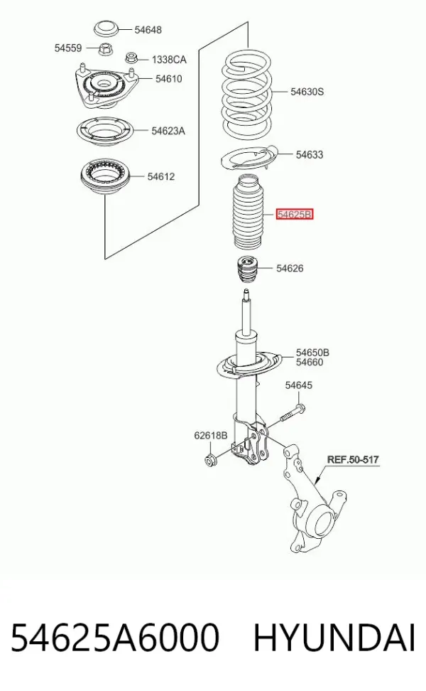 Пильник амортизатора переднього 54625A6000 Hyundai/Kia