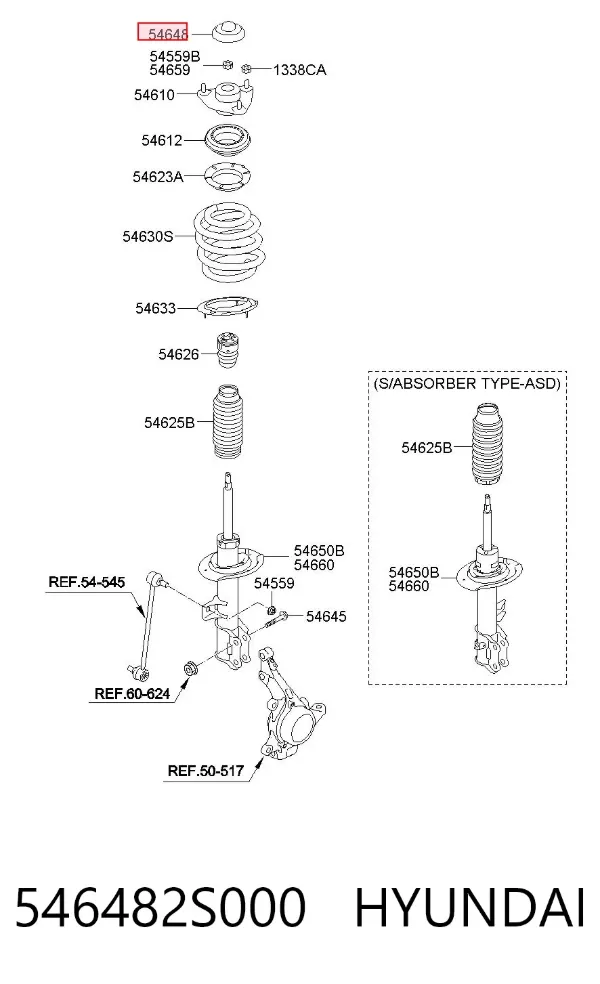  546482S000 Hyundai/Kia