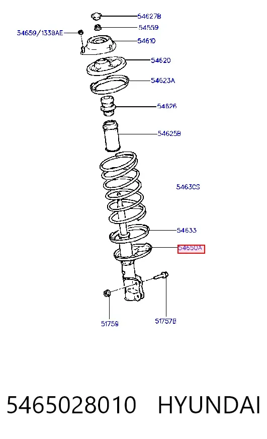 Амортизатор передній 5465028010 Hyundai/Kia