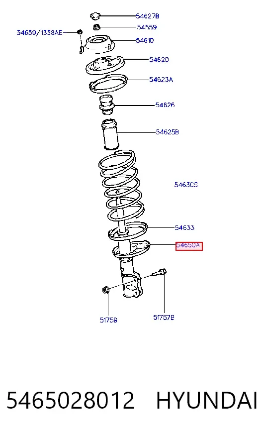 Амортизатор передній 5465028012 Hyundai/Kia