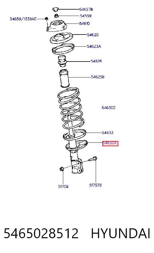 Амортизатор передній 5465028512 Hyundai/Kia