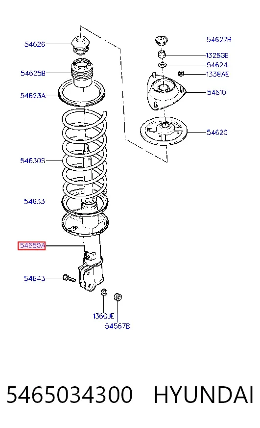 Амортизатор передній 5465034300 Hyundai/Kia