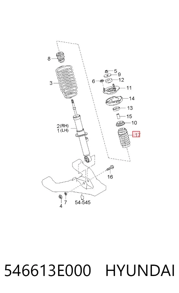 Пильник амортизатора переднього 546613E000 Hyundai/Kia