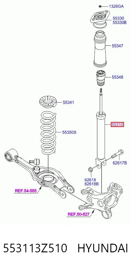 Амортизатор задній 553113Z510 Hyundai/Kia