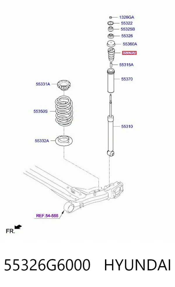 Відбійник заднього амортизатора 55326G6000 Hyundai/Kia