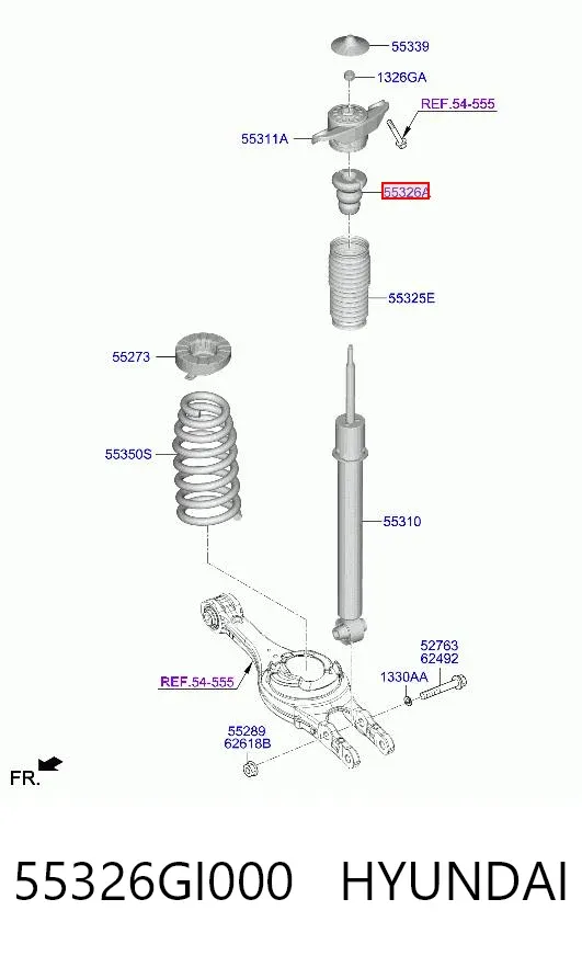 Відбійник заднього амортизатора 55326GI000 Hyundai/Kia