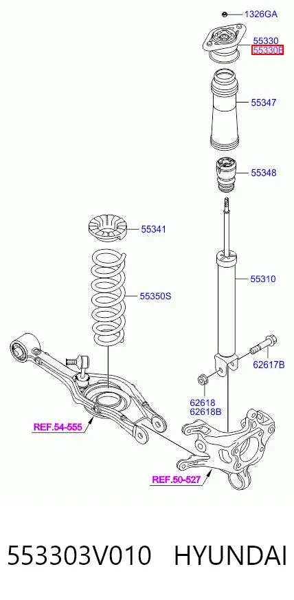 Опора амортизатора заднього Hyundai I40 I
