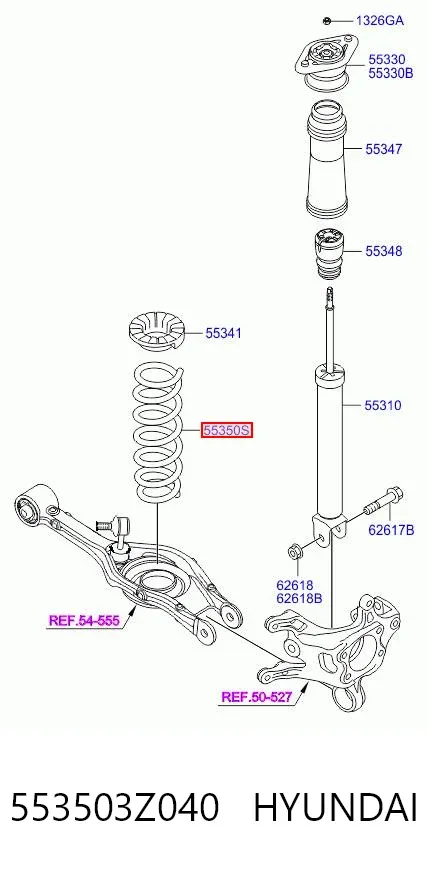 Задні пружини Hyundai I40 I