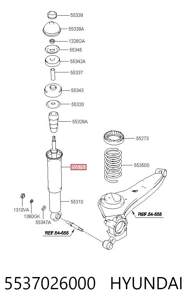 Пильник амортизатора заднього 5537026000 Hyundai/Kia