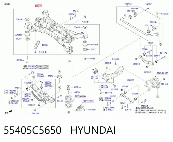 Балка задня 55405C5650 Hyundai/Kia