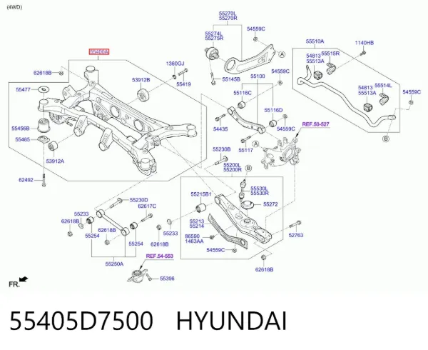 Балка задня 55405D7500 Hyundai/Kia