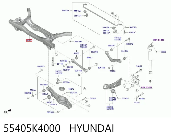 Балка задня 55405K4000 Hyundai/Kia