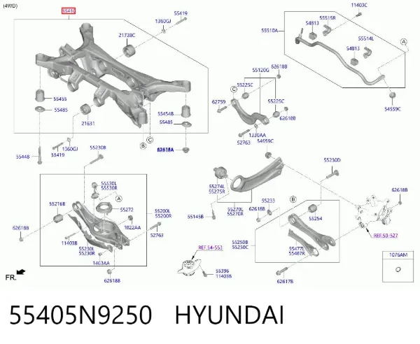 Балка задня 55405N9250 Hyundai/Kia