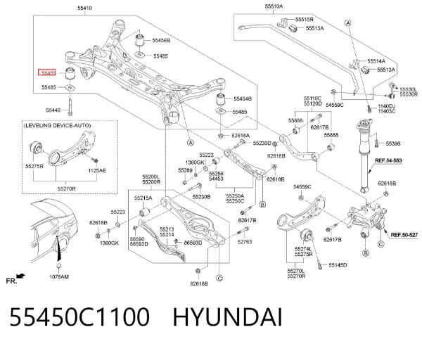 Сайлентблок задньої балки 55450C1100 Hyundai/Kia