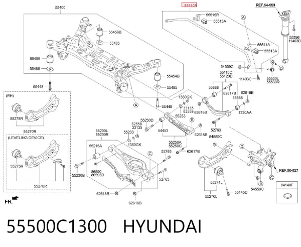 Стабілізатор задній 55500C1300 Hyundai/Kia