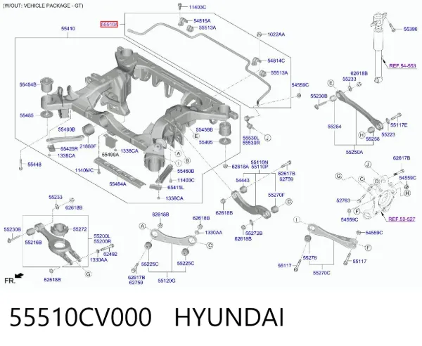 Стабілізатор задній 55510CV000 Hyundai/Kia