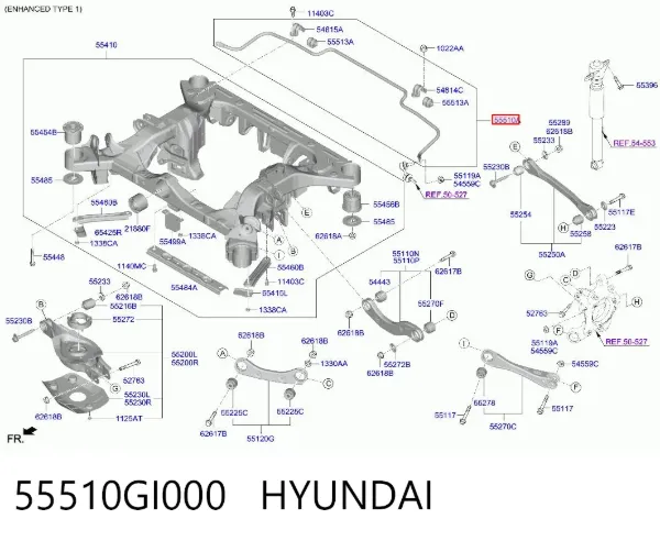 Стабілізатор задній 55510GI000 Hyundai/Kia