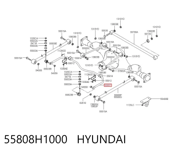 Стабілізатор задній Hyundai Terracan HP