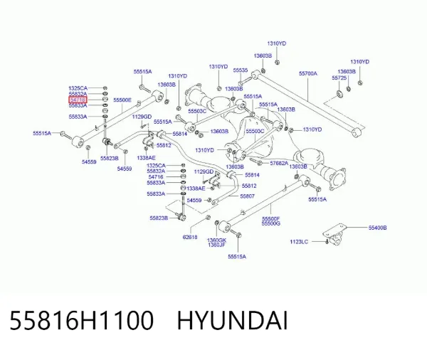 Втулка стійки переднього стабілізатора 55816H1100 Hyundai/Kia