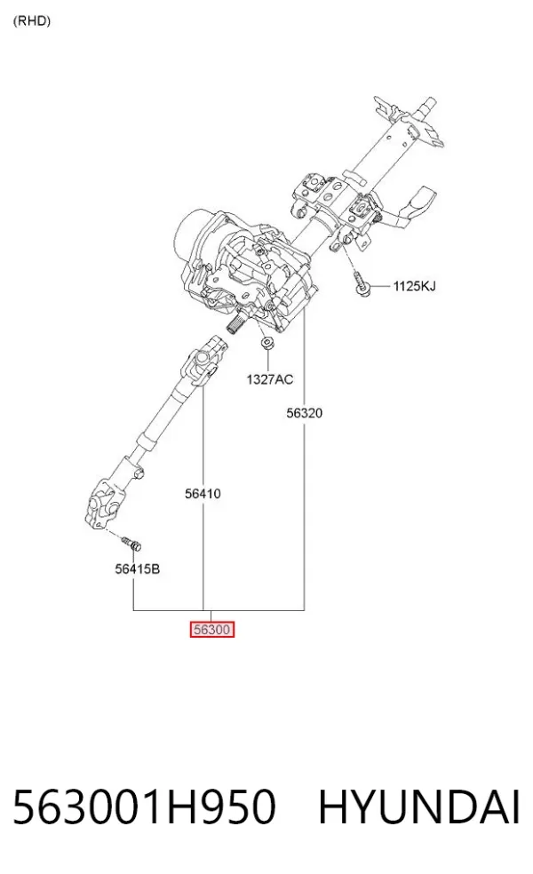 Рульова колонка 563001H950 Hyundai/Kia