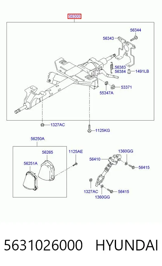 Рульова колонка 5631026000 Hyundai/Kia