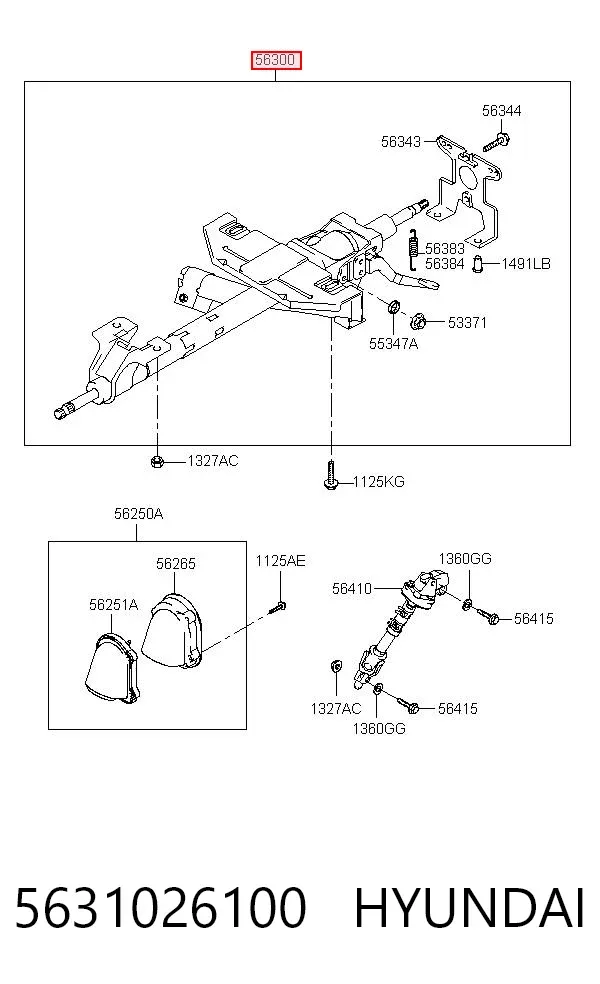 Рульова колонка 5631026100 Hyundai/Kia