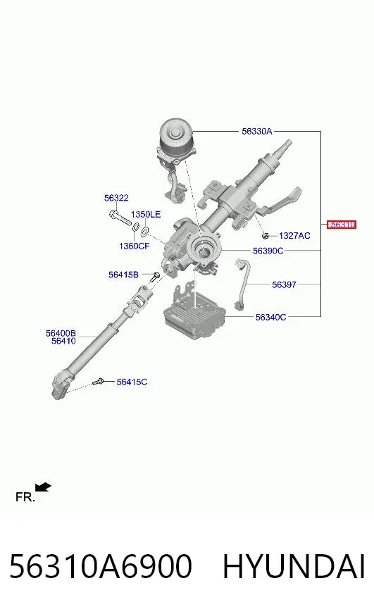 Рульова колонка 56310A6900 Hyundai/Kia